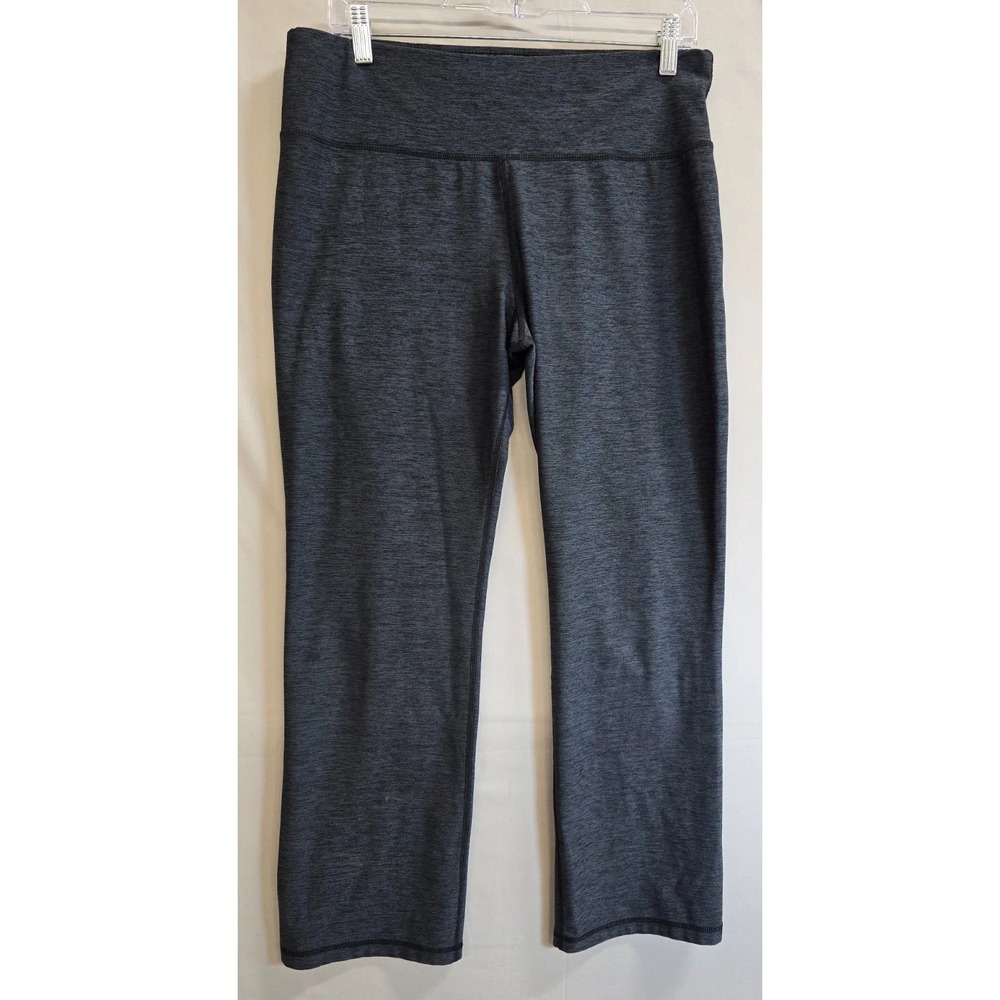 Avia Pants Womens Large Gray Stretch Logo Elastic Waist Athleisure Training